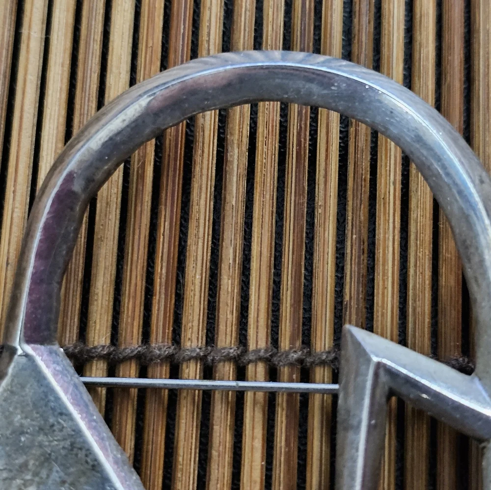 Sterling Silver Navajo Yei Brooch (Vintage) - Picture 3 of 12